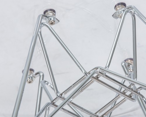 Набор 4 шт Стул обеденный DOBRIN DSR CASPER, ножки хром, цвет прозрачный