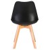 Стул обеденный DOBRIN JERRY SOFT, ножки светлый бук, цвет сиденья чёрный (B-03)