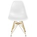 Стул обеденный DOBRIN DSR, ножки золотые, цвет белый (W-02)