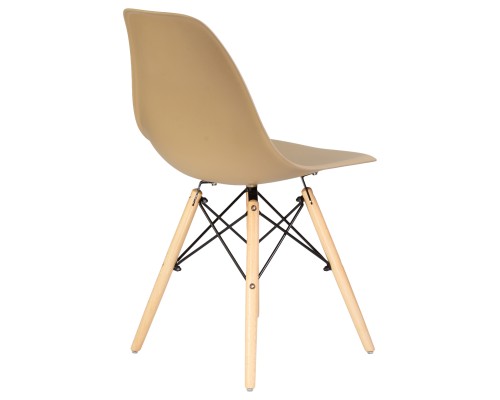 Стул обеденный DOBRIN DSW, ножки светлый бук, цвет бежевый (GR-03)