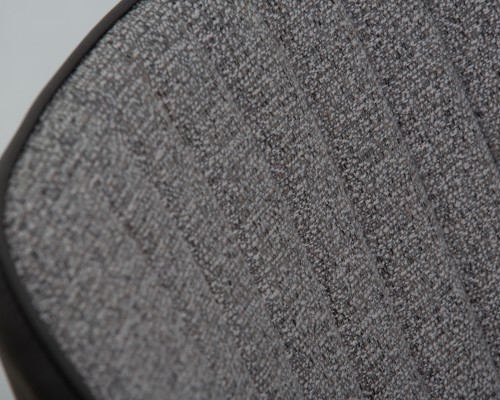 Стул обеденный DOBRIN KEVIN, черные матовые ножки, Сиденье серая ткань FC-09, Спинка антрацит кожзам RU-08