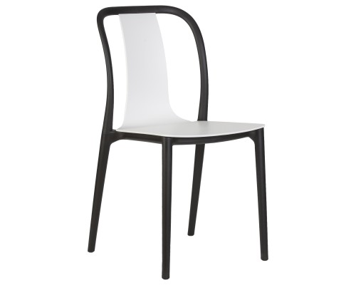 Набор 4 шт Стул обеденный DOBRIN ADAM, черный/белый