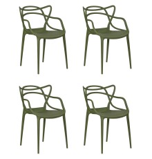 Набор 4 шт Стул обеденный DOBRIN MASTERS, зеленый хаки (G-17)