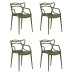 Набор 4 шт Стул обеденный DOBRIN MASTERS, зеленый хаки (G-17)