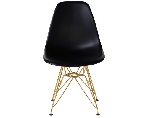 Стул обеденный DOBRIN DSR, ножки золотые, цвет чёрный (B-03)