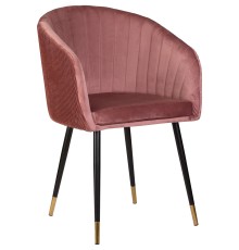 Стул обеденный DOBRIN MARY, бронзово-розовый велюр (1922-17)