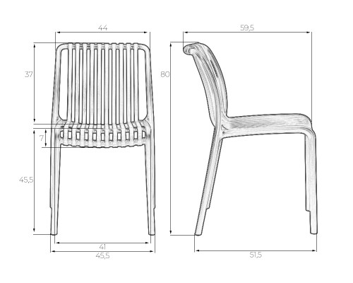 Набор 4 шт Стул обеденный DOBRIN WALTER, темно-серый