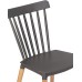 Набор 4 шт Стул обеденный DOBRIN THEO, ножки светлый бук, цвет темно-серый (GR-04)