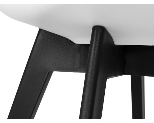 Стул обеденный DOBRIN HARRY, цвет сиденья белый (W-02), ножки пластик черные (В-03)