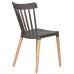 Набор 4 шт Стул обеденный DOBRIN THEO, ножки светлый бук, цвет темно-серый (GR-04)