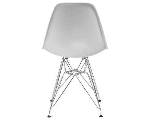 Стул обеденный DOBRIN DSR, ножки хром, цвет светло-серый (GR-01)