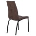 Стул обеденный DOBRIN MARK, черные ножки, коричневая винтажная экокожа (RU-05)