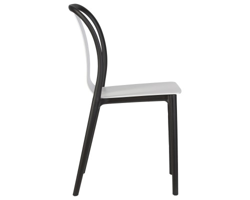 Набор 4 шт Стул обеденный DOBRIN ADAM, черный/белый