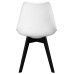 Стул обеденный DOBRIN HARRY, цвет сиденья белый (W-02), ножки пластик черные (В-03)