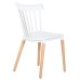 Набор 4 шт Стул обеденный DOBRIN THEO, ножки светлый бук, цвет белый (W-02)