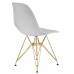 Стул обеденный DOBRIN DSR, ножки золотые, цвет светло-серый (GR-01)