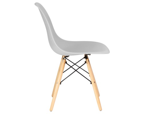Стул обеденный DOBRIN DSW, ножки светлый бук, цвет светло-серый (GR-01)