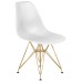 Стул обеденный DOBRIN DSR, ножки золотые, цвет белый (W-02)