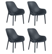 Набор 4 шт Кресло DOBRIN LONZO, антрацит (GR-12) с УФ-защитой