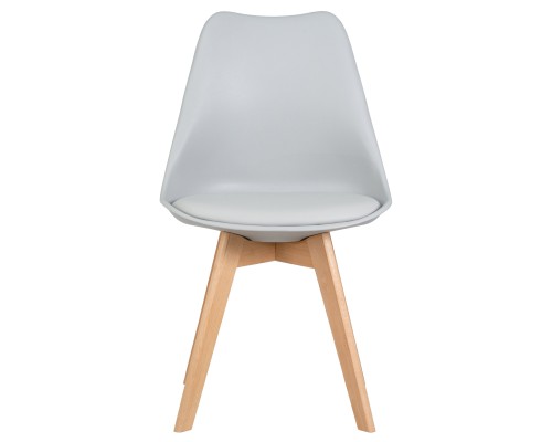 Набор 4 шт Стул обеденный DOBRIN JERRY SOFT, ножки светлый бук, цвет сиденья светло-серый (GR-01)