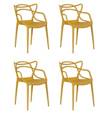 Набор 4 шт Стул обеденный DOBRIN MASTERS, горчичный (Y-03)