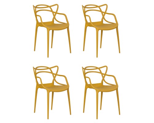 Набор 4 шт Стул обеденный DOBRIN MASTERS, горчичный (Y-03)