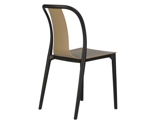 Набор 4 шт Стул обеденный DOBRIN ADAM, черный/бежевый