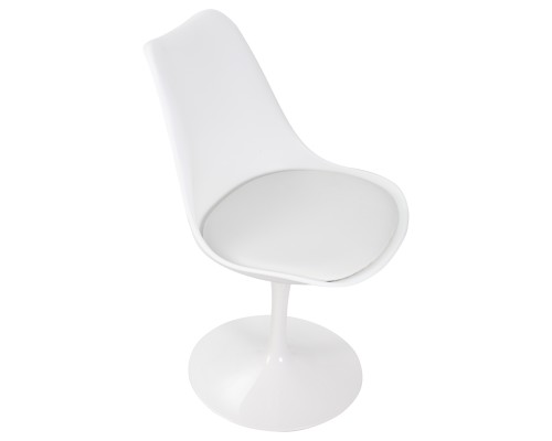 Стул обеденный DOBRIN TULIP, белое основание, цвет белый (W-02)