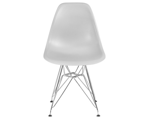 Стул обеденный DOBRIN DSR, ножки хром, цвет светло-серый (GR-01)