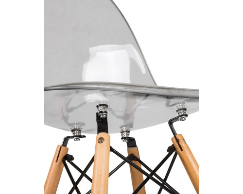 Стул обеденный DOBRIN DSW CASPER, ножки светлый бук, цвет прозрачный