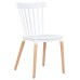 Набор 4 шт Стул обеденный DOBRIN THEO, ножки светлый бук, цвет белый (W-02)