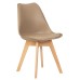 Стул обеденный DOBRIN JERRY SOFT, ножки светлый бук, цвет сиденья бежевый (GR-03)