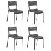 Набор 4 шт Стул обеденный DOBRIN TIM, темно-серый (GR-04)