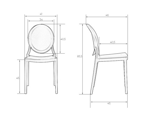 Стул обеденный DOBRIN ALBERT, белый