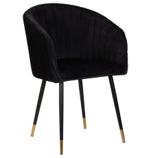 Стул обеденный DOBRIN MARY, черный велюр (1922-21)