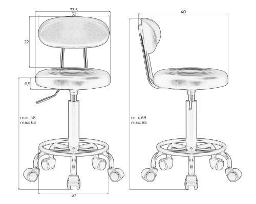 Табурет мастера DOBRIN BILLY, черный