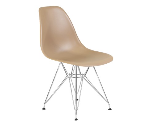 Набор 4 шт Стул обеденный DOBRIN DSR, ножки хром, цвет бежевый (GR-03)