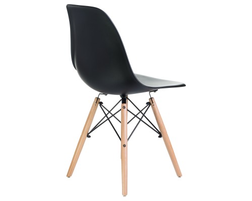 Стул обеденный DOBRIN DSW, ножки светлый бук, цвет чёрный (B-03)
