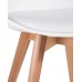 Стул обеденный DOBRIN JERRY SOFT, ножки светлый бук, цвет сиденья белый (W-02)
