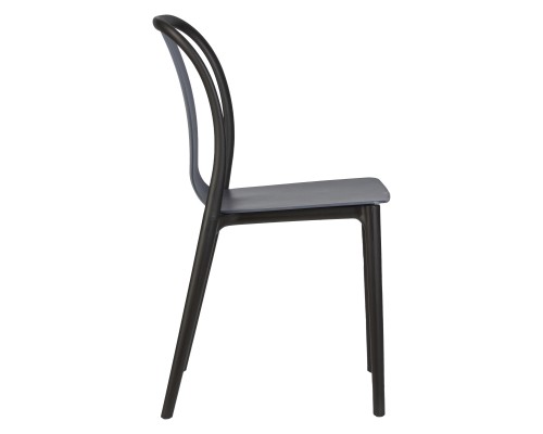 Набор 4 шт Стул обеденный DOBRIN ADAM, черный/серо-голубой