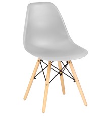 Стул обеденный DOBRIN DSW, ножки светлый бук, цвет светло-серый (GR-01)