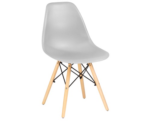 Стул обеденный DOBRIN DSW, ножки светлый бук, цвет светло-серый (GR-01)