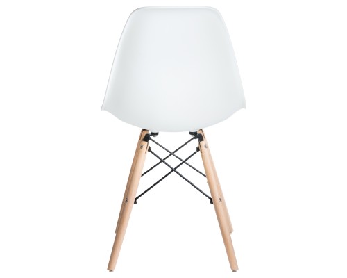Стул обеденный DOBRIN DSW, ножки светлый бук, цвет белый (W-02)