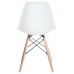 Стул обеденный DOBRIN DSW, ножки светлый бук, цвет белый (W-02)