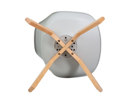 Набор 4 шт Стул обеденный DOBRIN JERRY SOFT, ножки светлый бук, цвет сиденья светло-серый (GR-01)