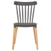 Набор 4 шт Стул обеденный DOBRIN THEO, ножки светлый бук, цвет темно-серый (GR-04)