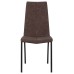 Стул обеденный DOBRIN MARK, черные ножки, коричневая винтажная экокожа (RU-05)