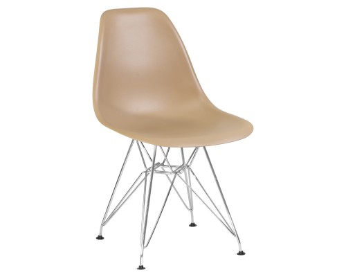 Набор 4 шт Стул обеденный DOBRIN DSR, ножки хром, цвет бежевый (GR-03)