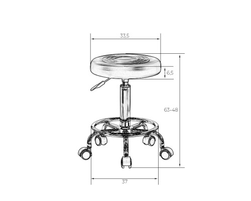 Табурет мастера DOBRIN BILLY, чёрный