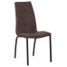 Стул обеденный DOBRIN MARK, черные ножки, коричневая винтажная экокожа (RU-05)